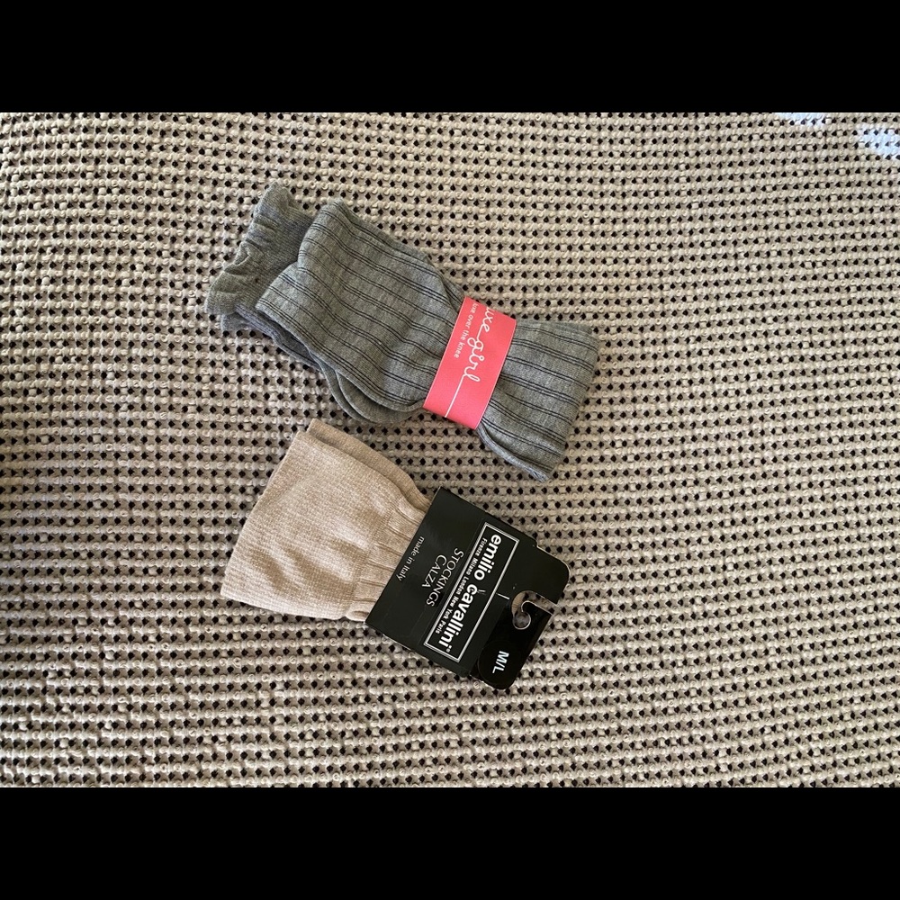 🧦🧦 Over the knee wool blend socks, 2 pairs